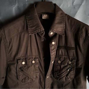 Armani Exchange A|X Men’s Small Short Sleeve Button Up Shirt